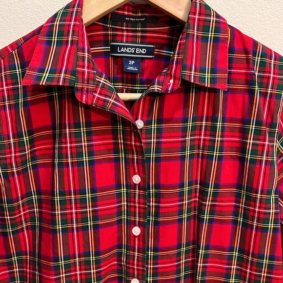 NWOT Lands’ End No Iron Supima button-front long sleeves shirt - Picture 3 of 14